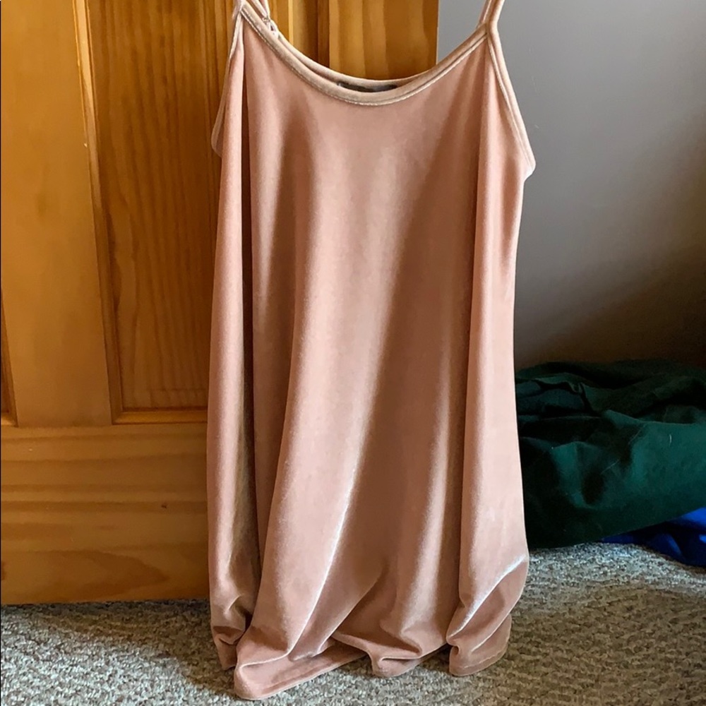 American Eagle pink velvet dress